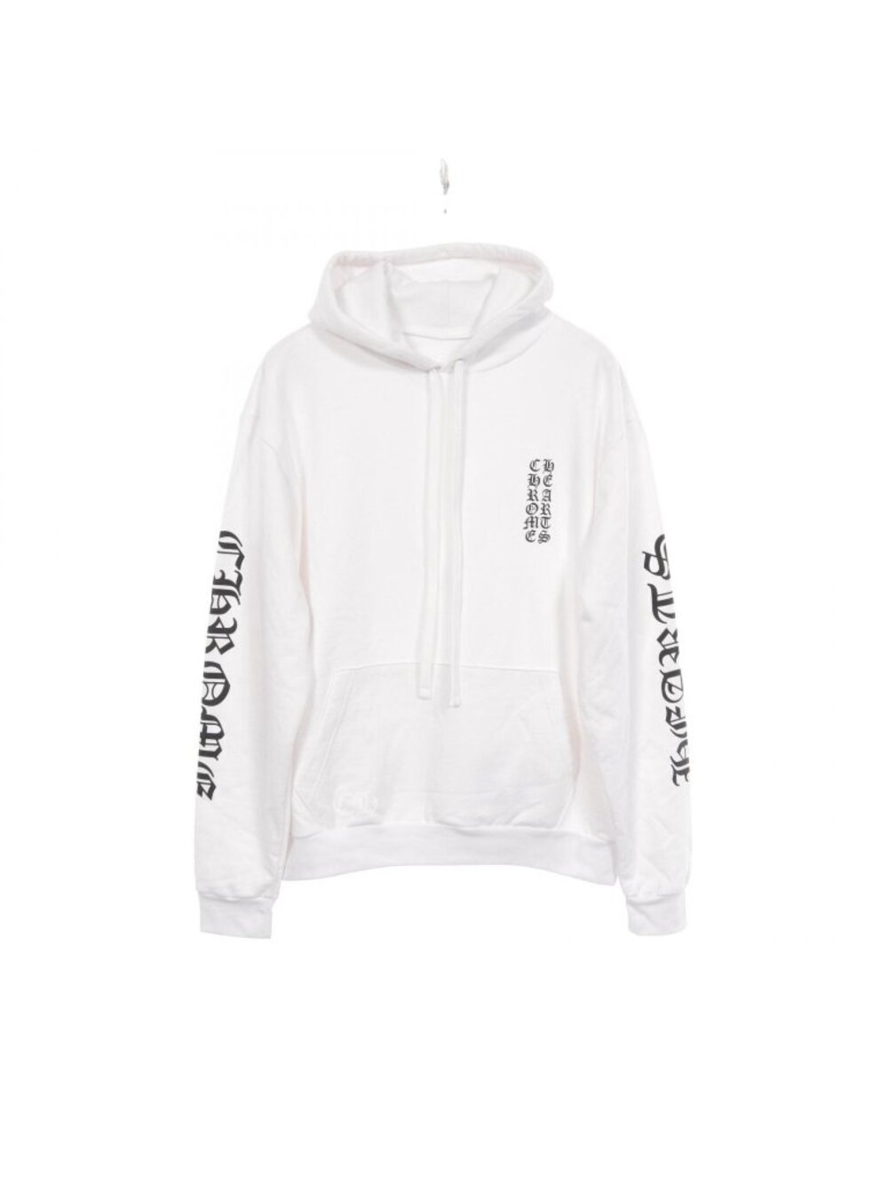 Chrome Hearts Hoodie Vertical Logo Brushed Lining White Cotton